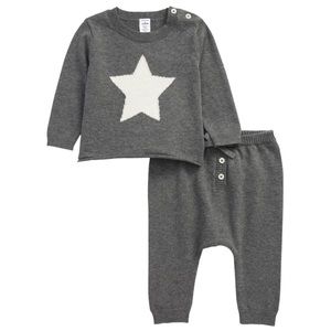 Nordstrom baby 6-9 months star sweater and pants set